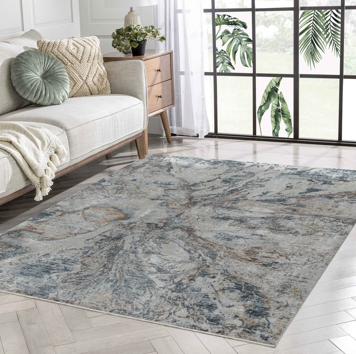 Tapis beige Melo Modern Islande