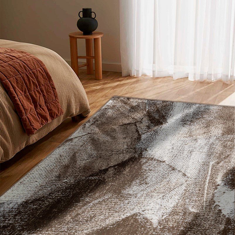 Sakarya Modern Abstract Brown Rug
