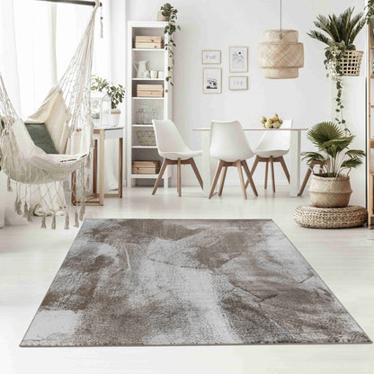Sakarya Modern Abstract Brown Rug