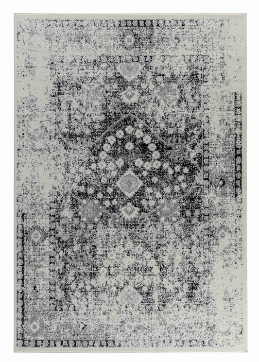 Sakarya Oriental Distressed Black Rug