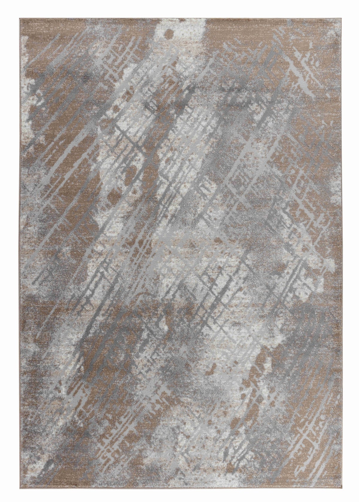 Arden Abstract Contemporary Brown and Grey Indoor Rug