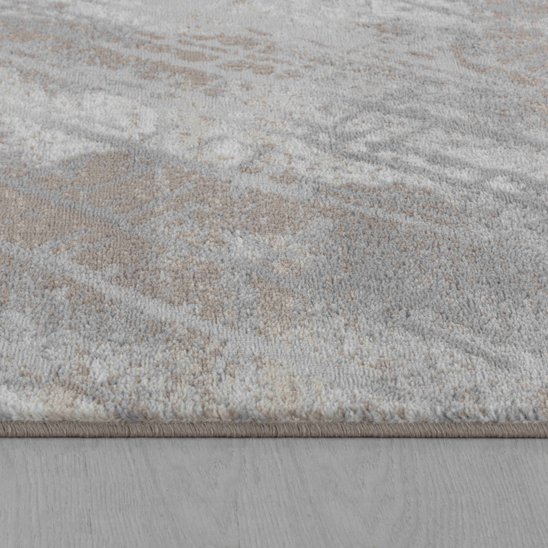 Abstract Contemporary Brown Grey Indoor Area Rug
