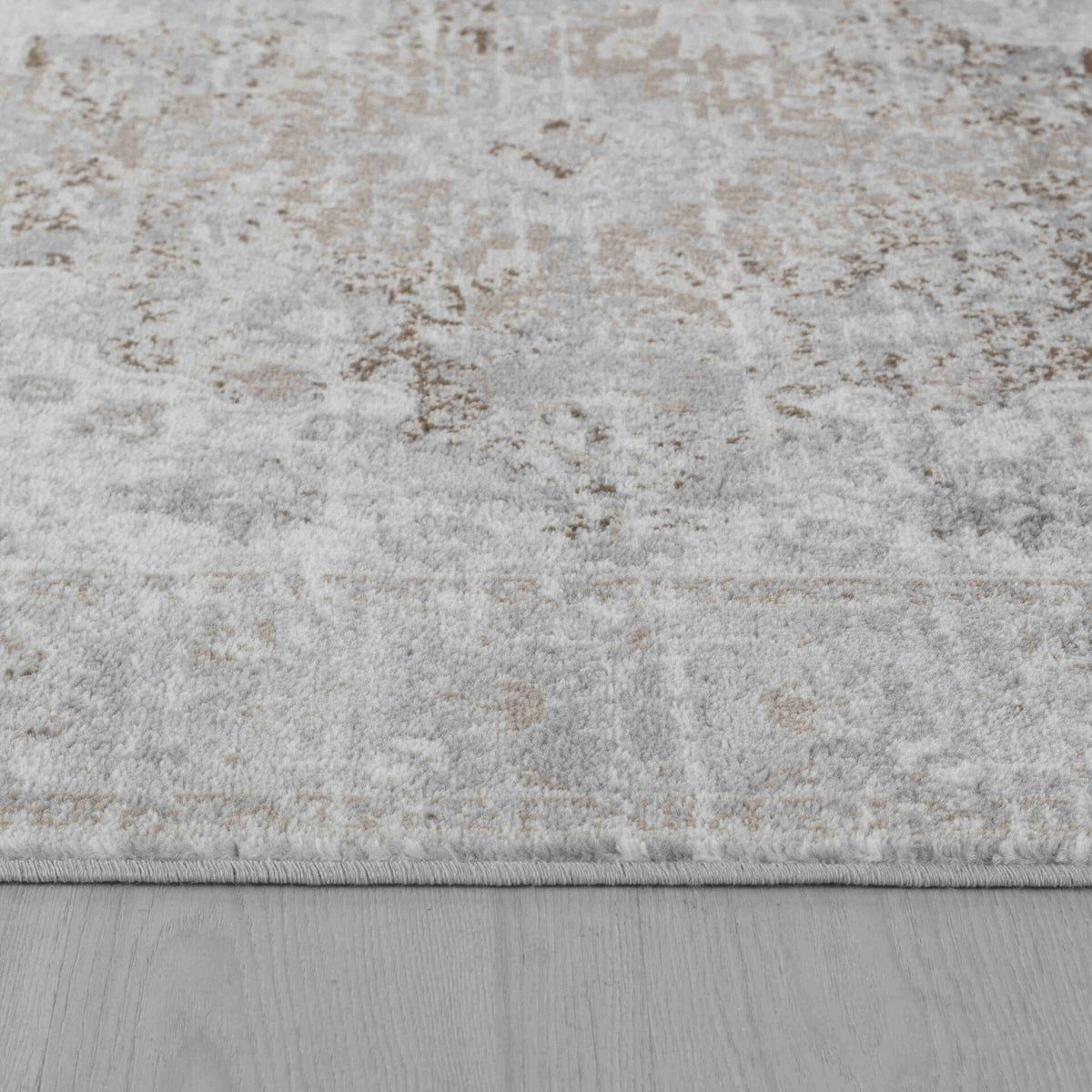 Amina Oriental Traditional Brown and Grey Indoor Rug