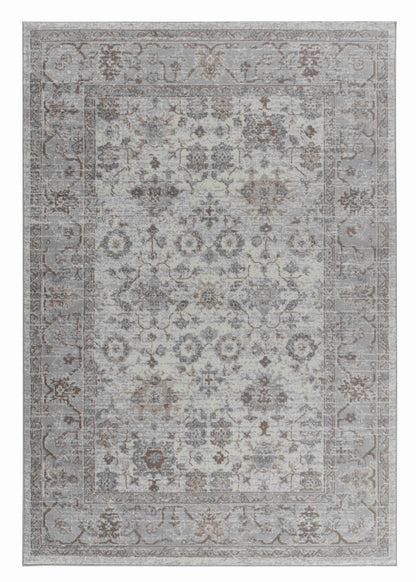 Sakarya Traditional Distressed Grey Rug