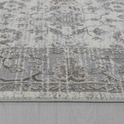 Sakarya Traditional Distressed Grey Rug