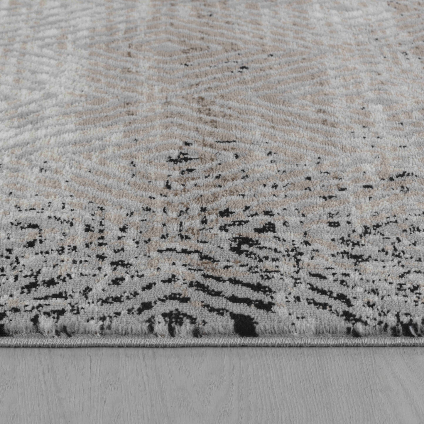 Sakarya Geometric Abstract Brown Rug