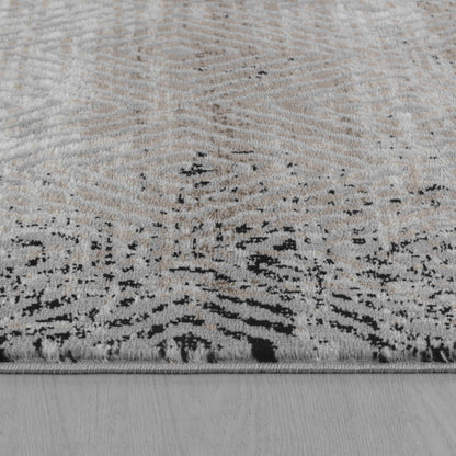 Sakarya Geometric Abstract Brown Rug