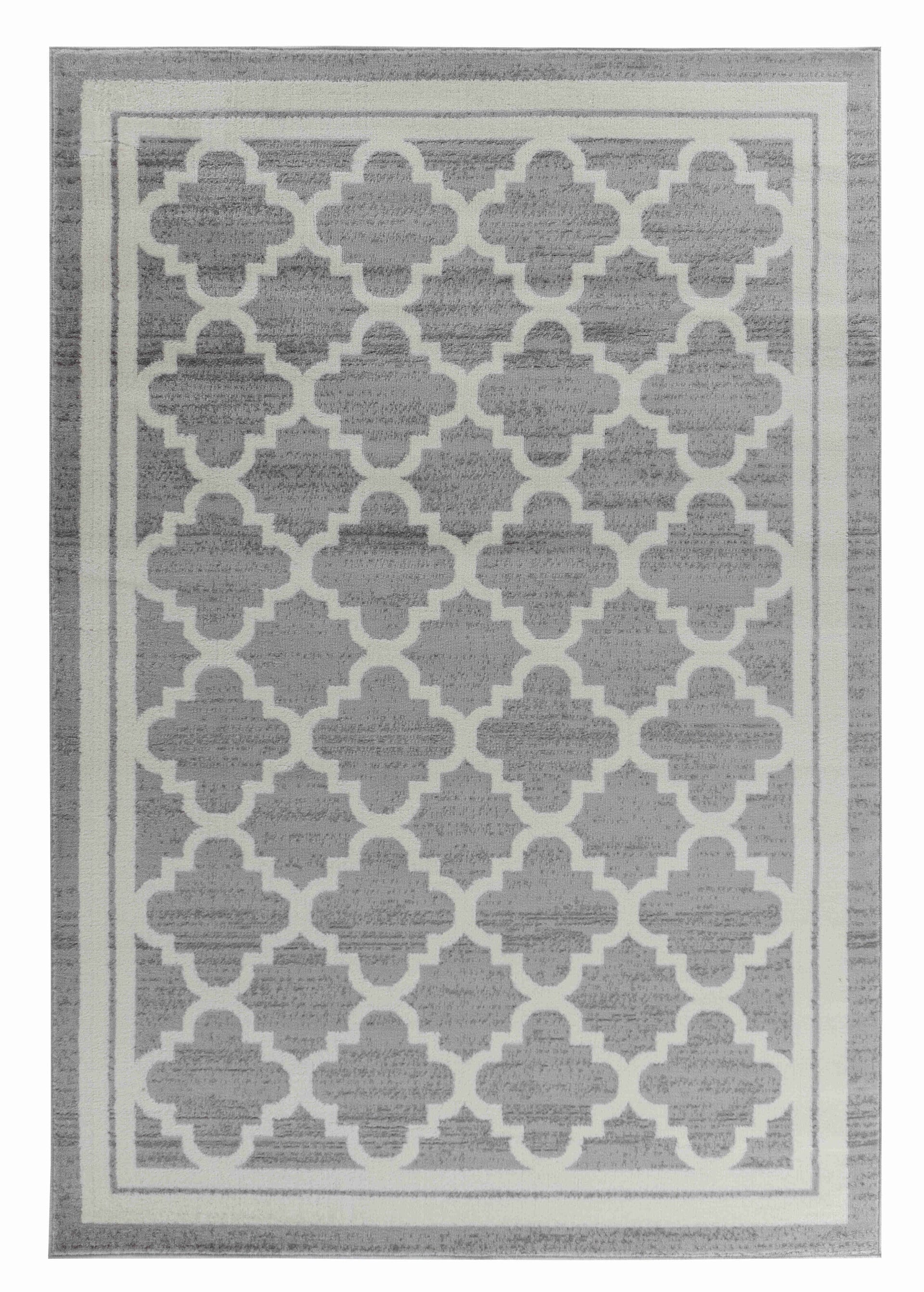 Modern Moroccan Grey Beige Indoor Area Rug