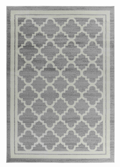 Alfombra interior moderna marroquí gris beige