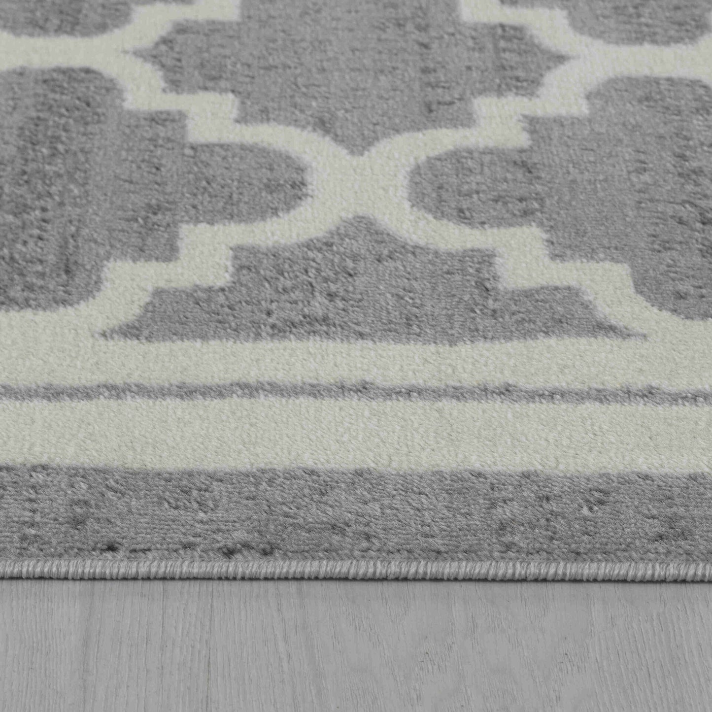 Alfombra interior moderna marroquí gris beige