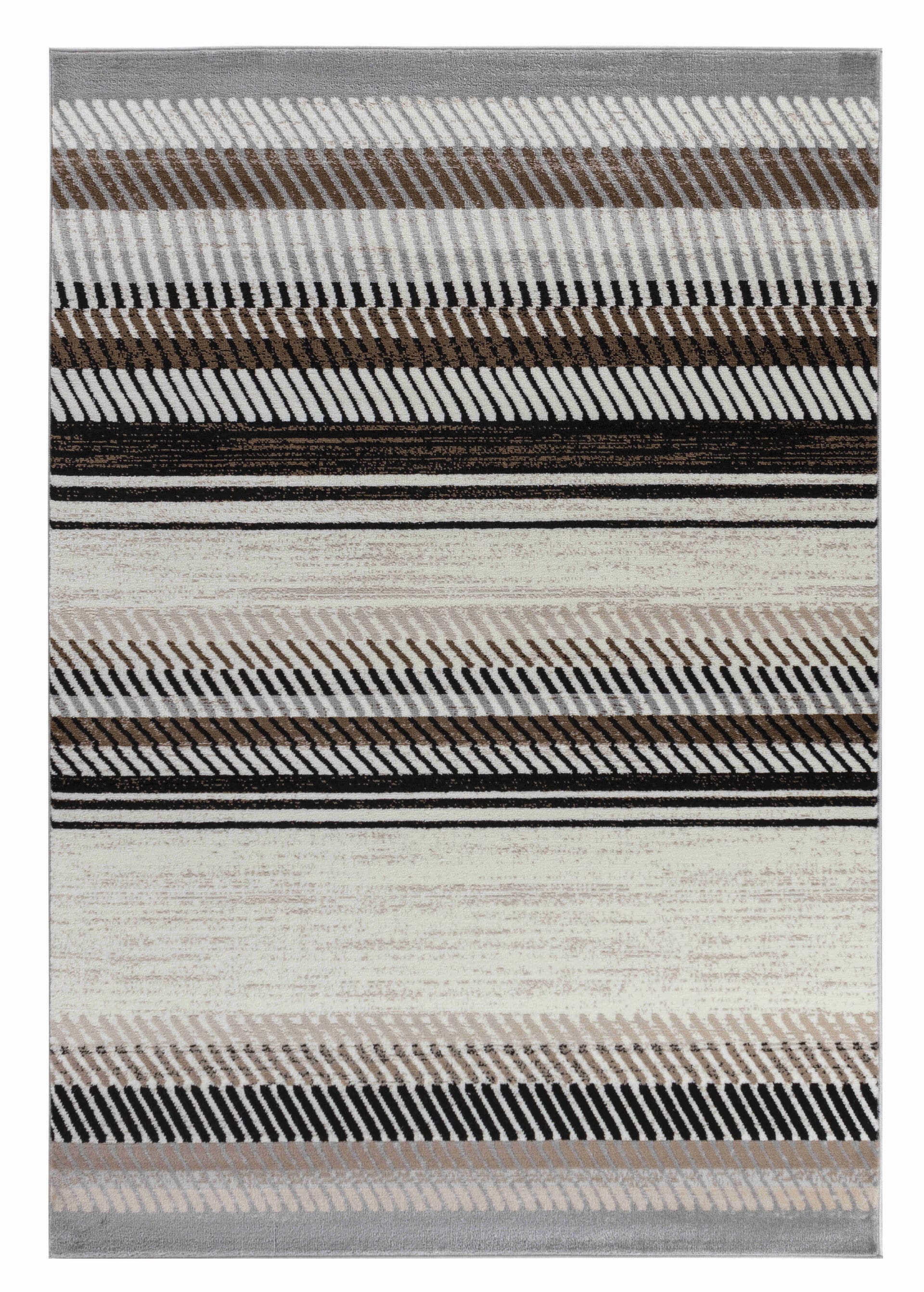 Modern Coastal Beige Brown Indoor Area Rug