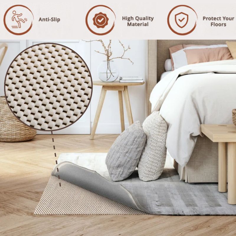 Rug Pad Collection Premium Standard Soft PVC Non-Slip