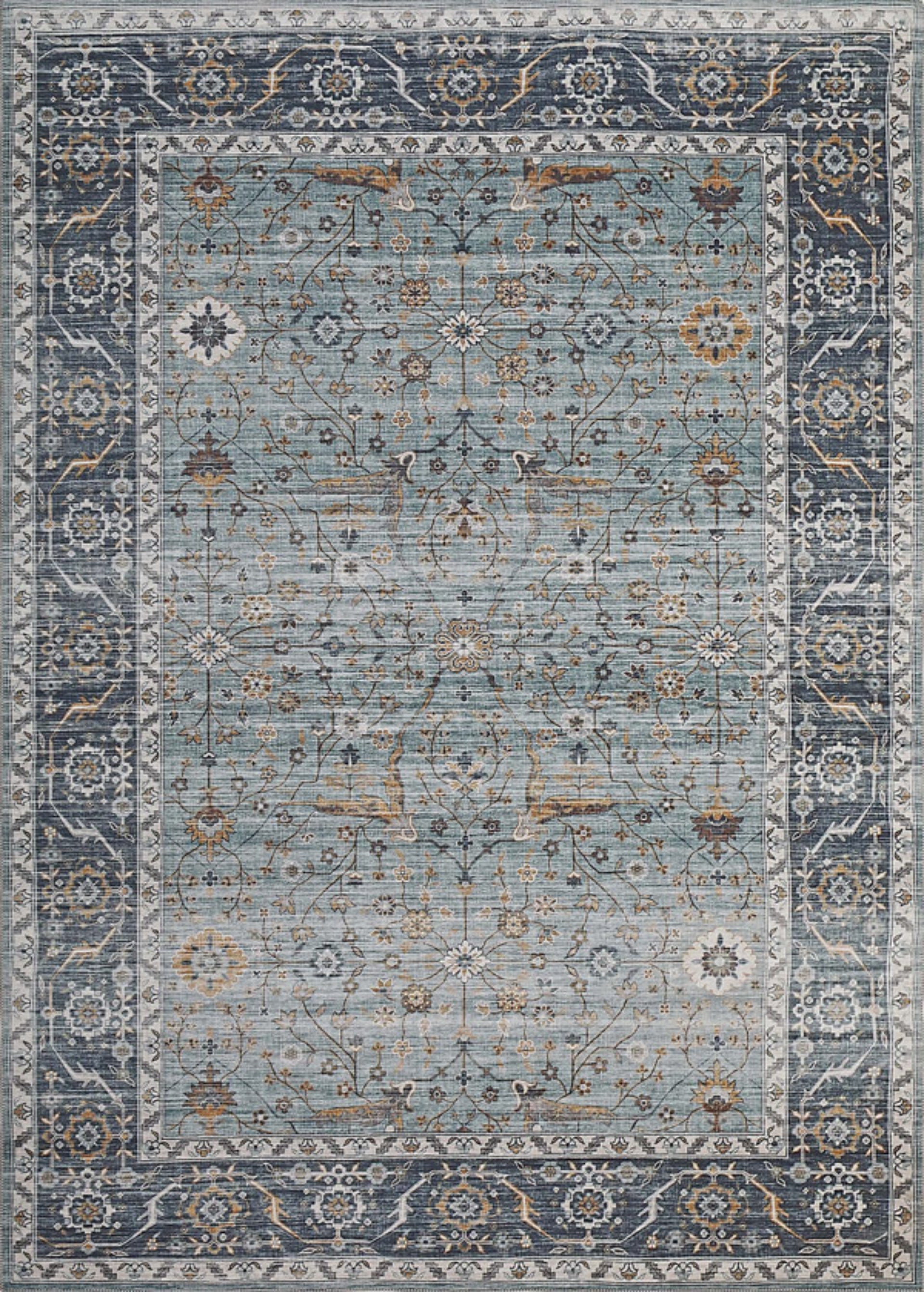 Water-Repellent Transitional South-Western Indoor Area Rug
