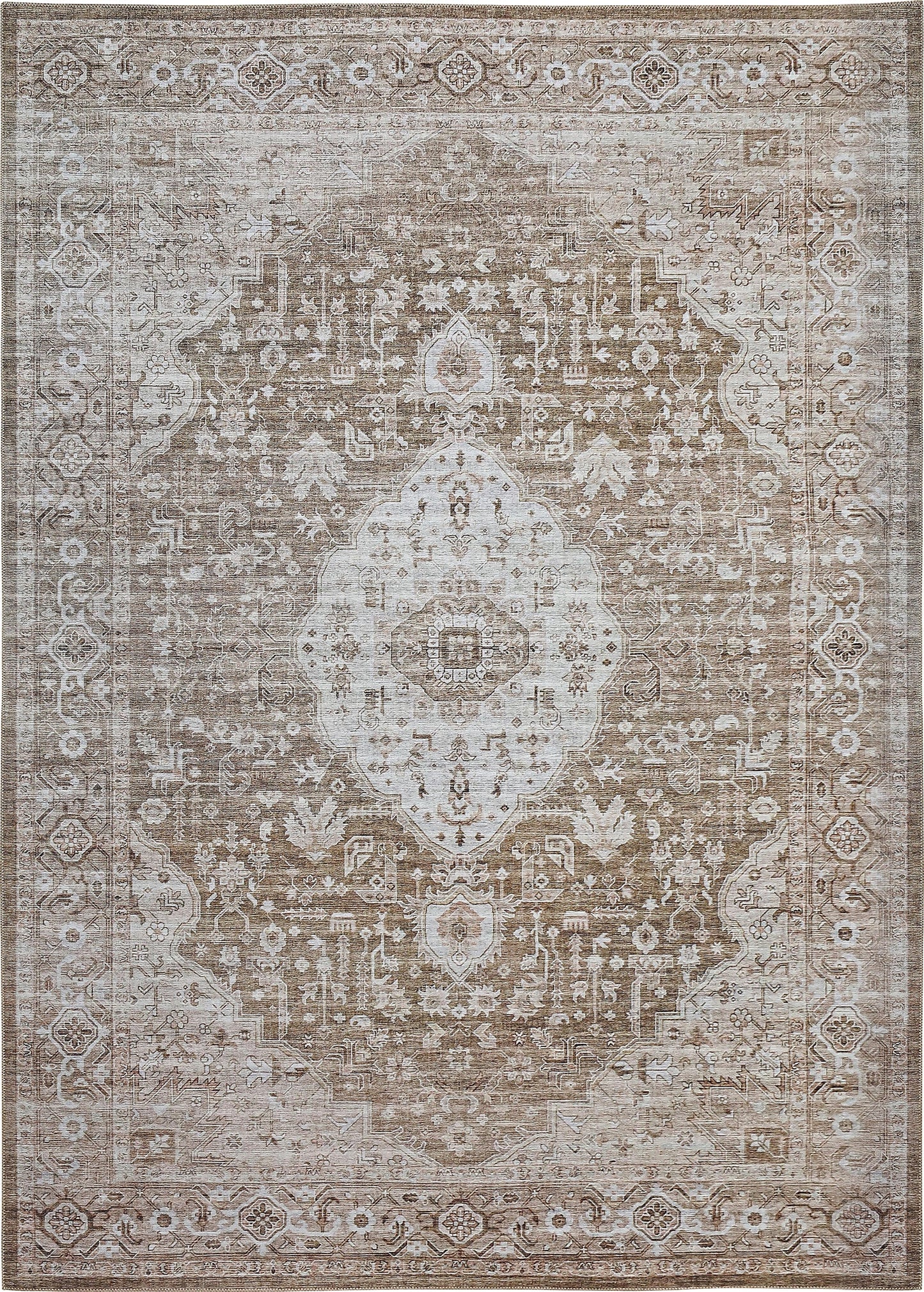Tapis marron transitionnel persan Emir