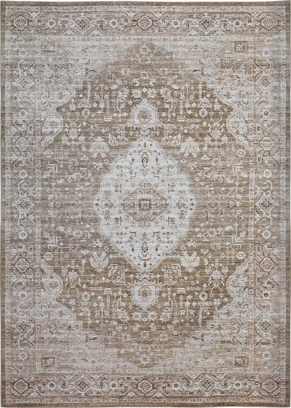 Tapis marron transitionnel persan Emir
