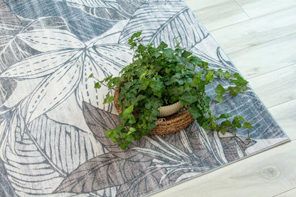 Blossom Floral Modern Brown Rug