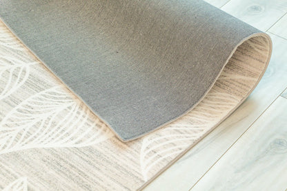 Tapis crème moderne floral Blossom