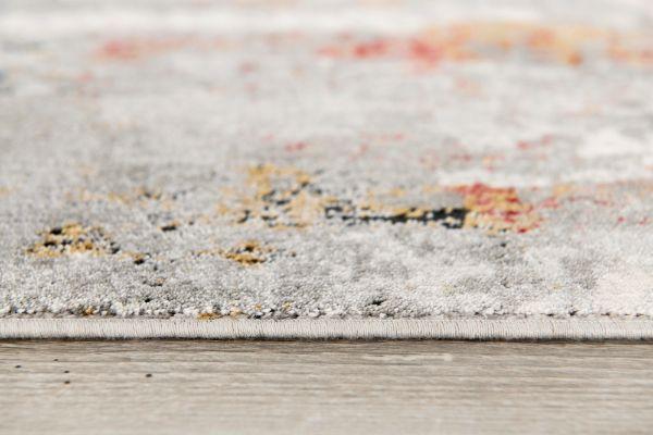 Tessera Distressed Abstract Comtemporary Grey and Red Indoor Rug