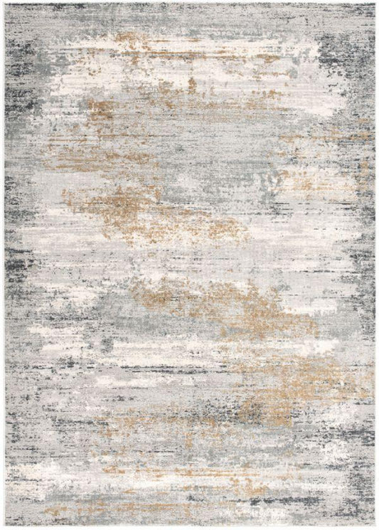 Tapis gris contemporain abstrait Capri