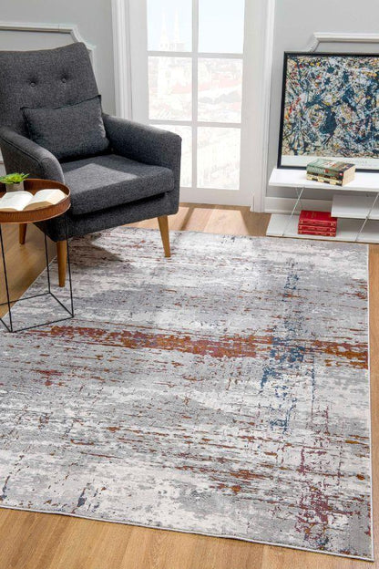 Sardini Collection Modern Abstract Area Rug, Multicolor