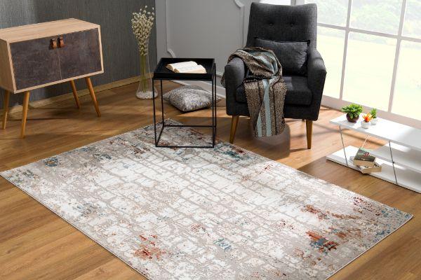 Cascade Collection Modern Abstract Area Rug, Multicolor