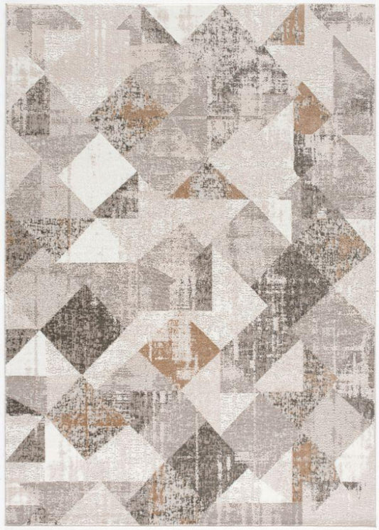 Cascade Geometric Beige Rug