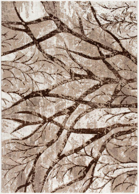 Cascade Abstract Brown Rug