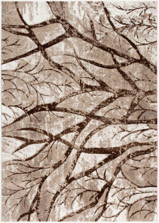 Tapis marron abstrait Cascade