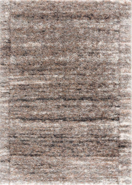 Tapis beige à poils longs rétro scandinave