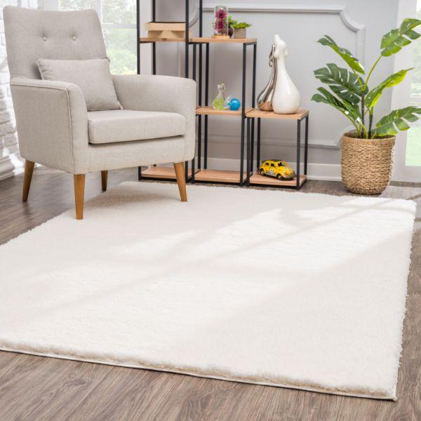 Retro Collection Modern Plain Area Rug And Doormat, Grey / Ivory