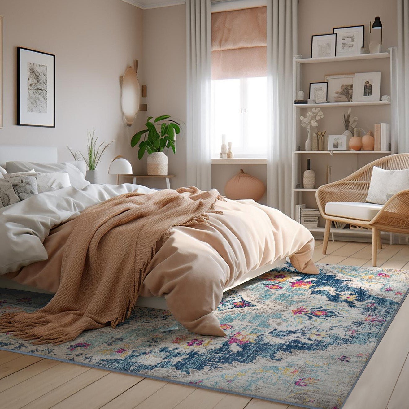 Transitional Boho Indoor Area Rug