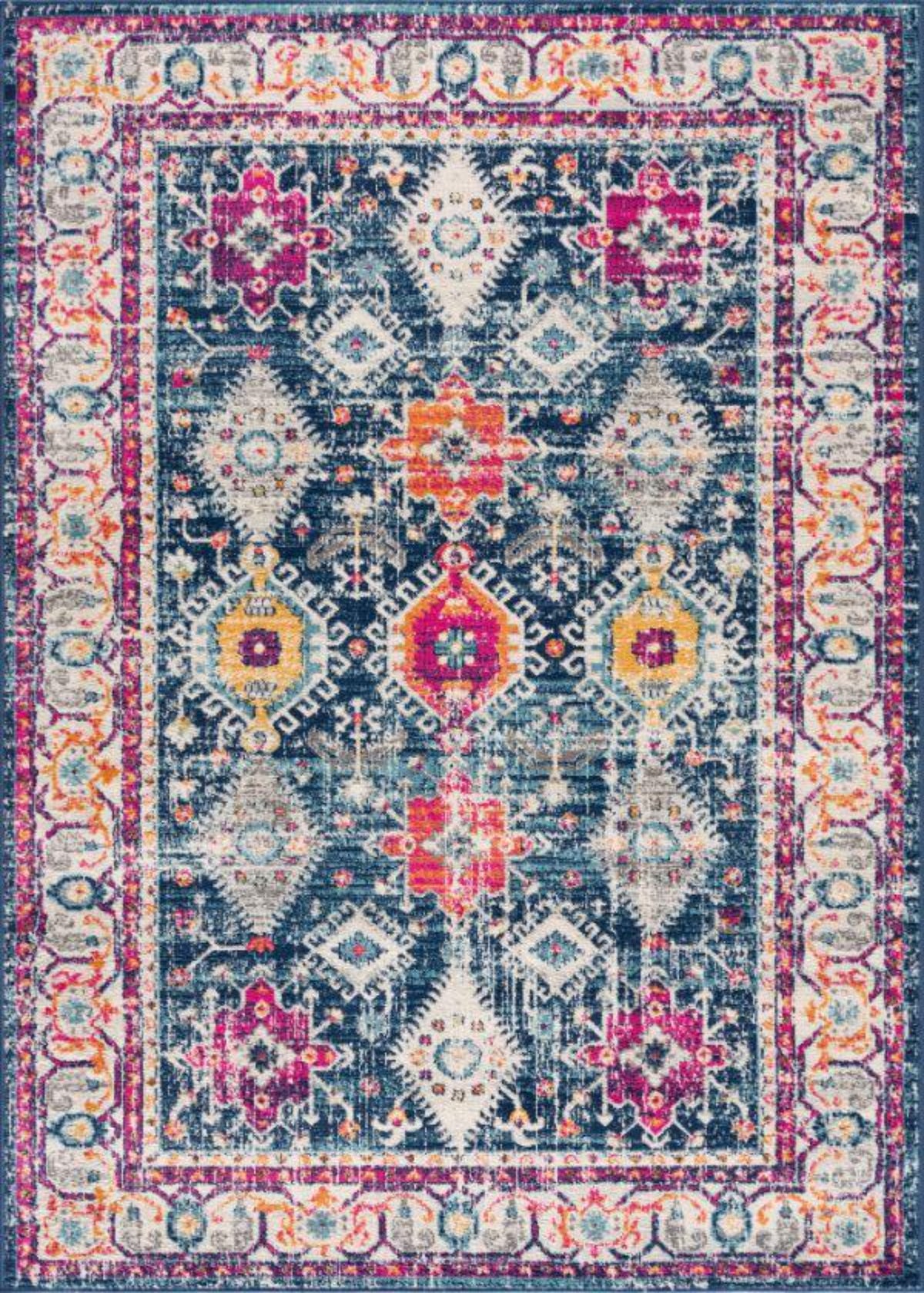 Noor Moroccan Traditional Blue Indoor Rug