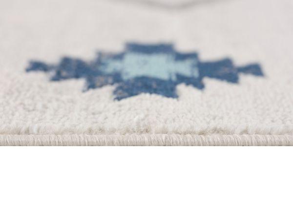 Mesa Southwestern Contemporary Blue and Beige Indoor Rug