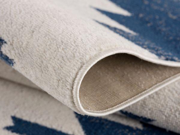 Mesa Southwestern Contemporary Blue and Beige Indoor Rug