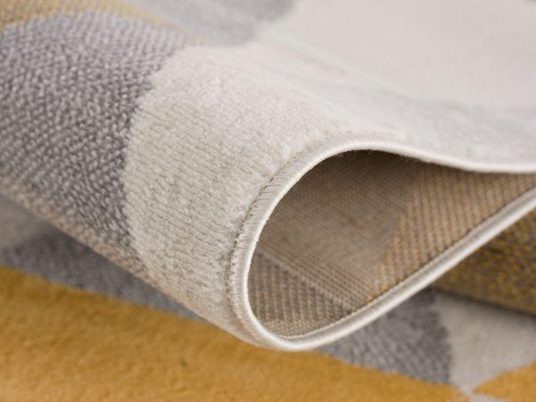 Solvi Geometric Contemporary Yellow and Beige Indoor Rug
