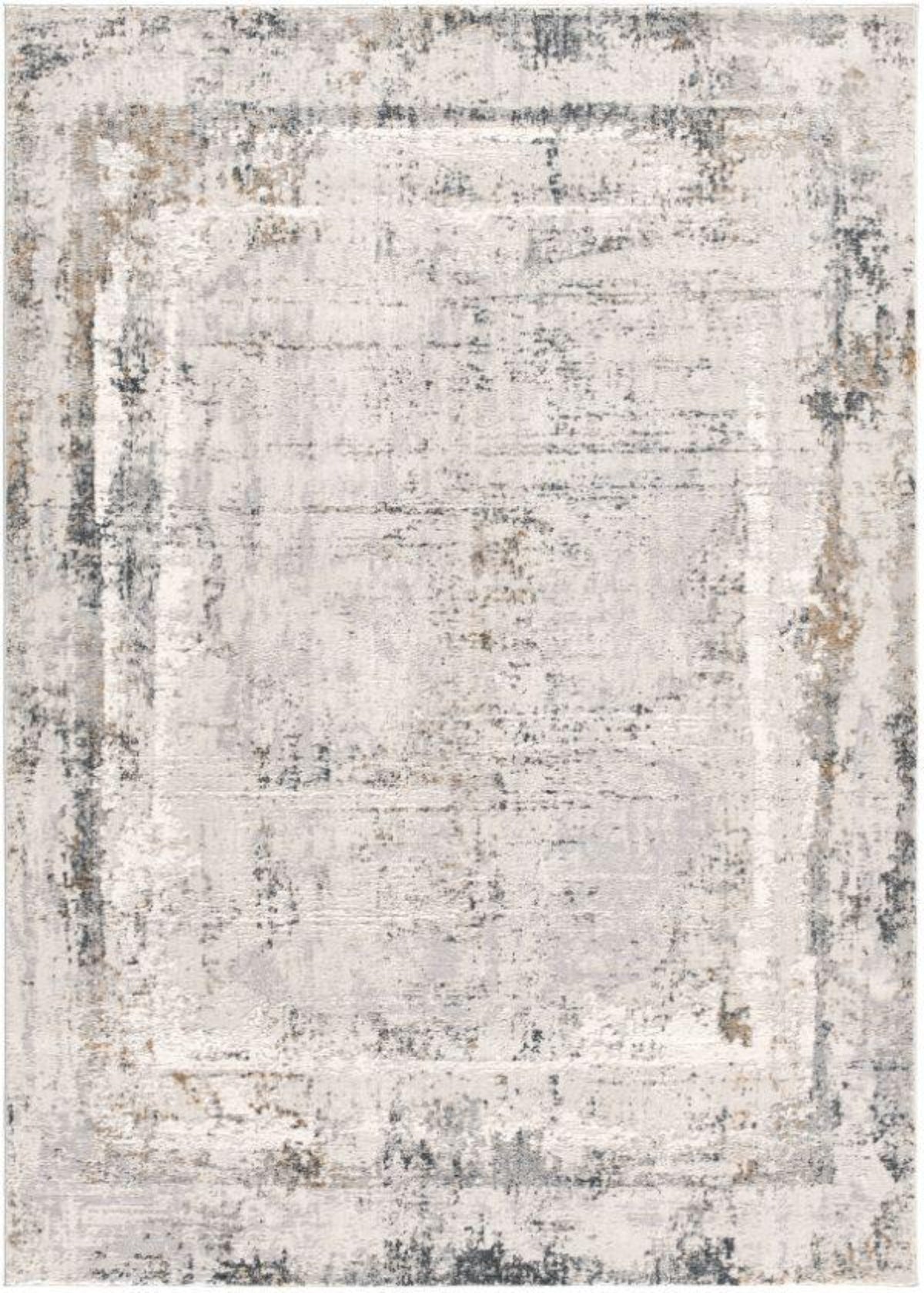 Mizu Abstract Contemporary Beige and Grey Indoor Rug