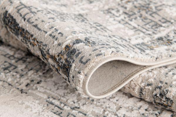 Mirage Collection Modern Abstract Area Rug, Cream Grey