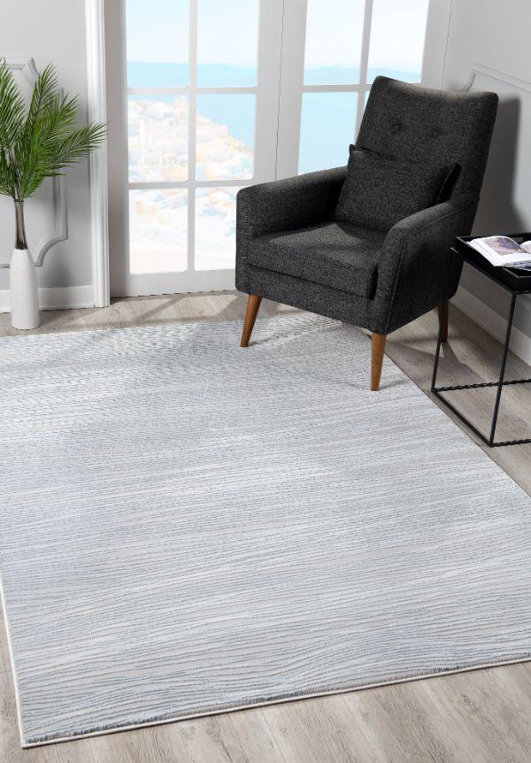 Oasis Collection Modern Abstract Area Rug, Blue