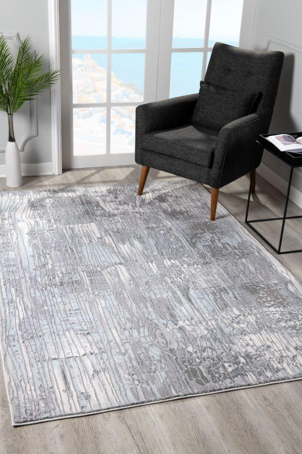Oasis Collection Modern Abstract Area Rug and Runner, Blue