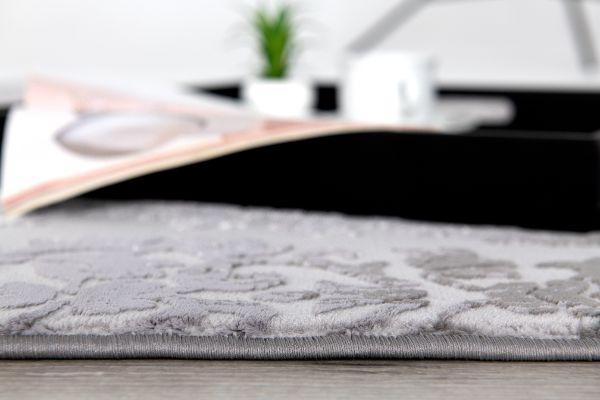 Ravenna Distressed Damask Transitional Grey and Beige Indoor Rug