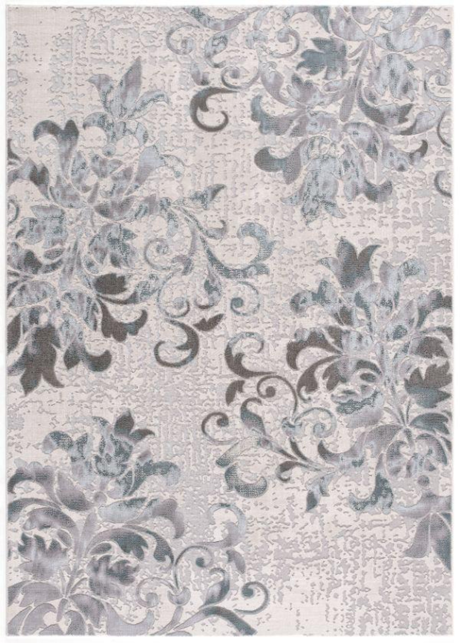 Contemporary Abstract Floral Indoor Area Rug
