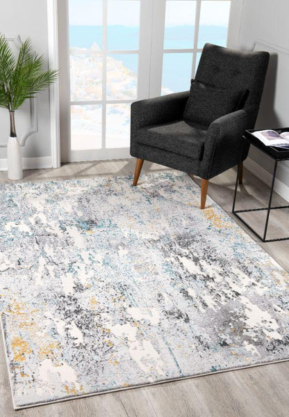 Oasis Collection Modern Abstract Area Rug, Multicolor
