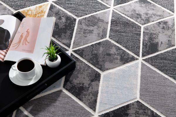 Oasis Collection Modern Geometric Area Rug, Multicolor