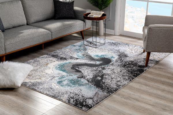 Oasis Collection Modern Abstract Area Rug, Multicolor