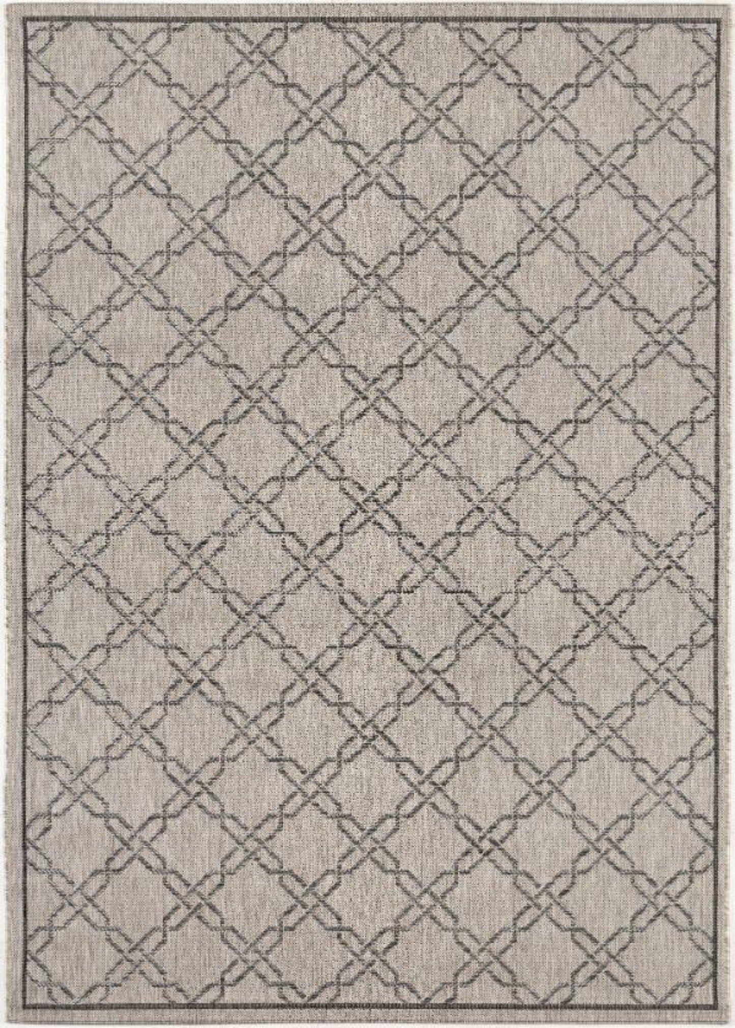 Tapis beige à carreaux géométriques Vista