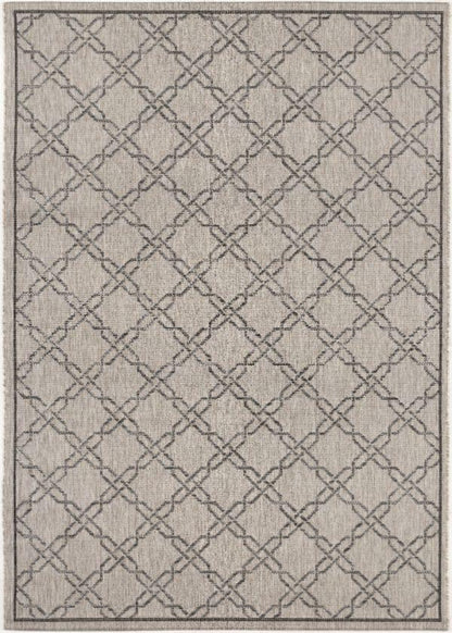Tapis beige à carreaux géométriques Vista