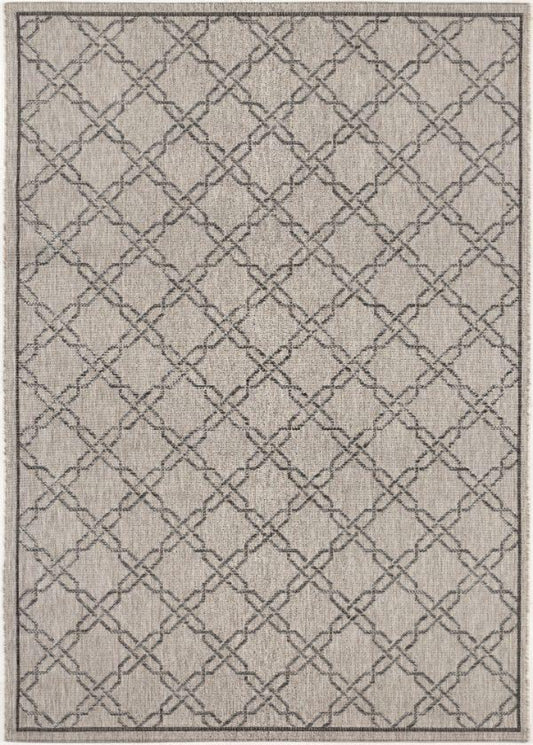 Tapis beige à carreaux géométriques Vista