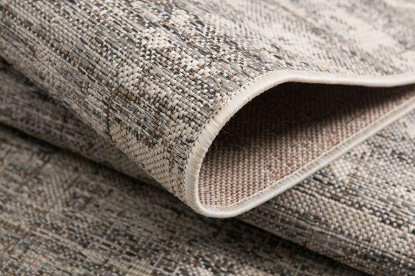 Zen Distressed Solid Modern Grey and Beige Indoor Rug