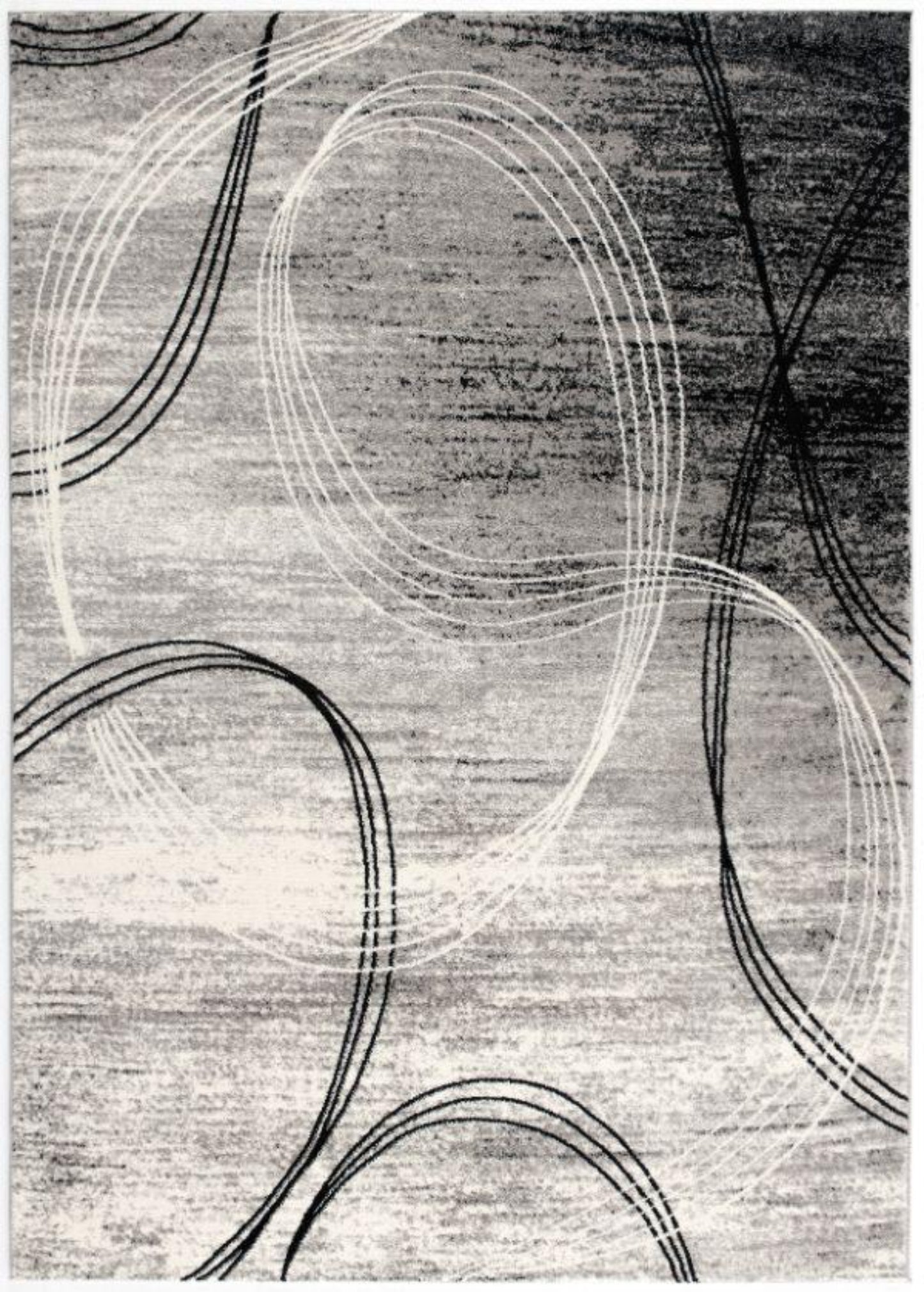 Alfombra interior moderna con remolinos abstractos