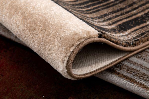 Ember Abstract Contemporary Brown and Red Indoor Rug